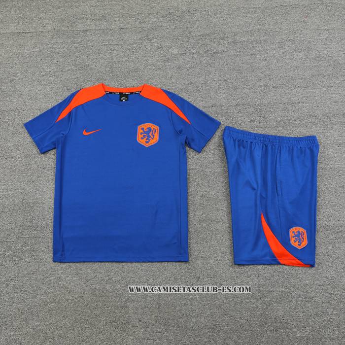 Chandal del Paises Bajos 24-25 Manga Corta Azul - Pantalon Corto